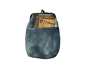 Blue Tie Dye Canvas Cigarette Pouch with Snap Clasp Closure