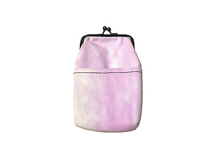 Purple Tie Dye Canvas Cigarette Pouch with Snap Clasp Closure