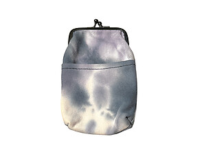 Black Tie Dye Canvas Cigarette Pouch with Snap Clasp Closure