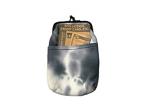 Black Tie Dye Canvas Cigarette Pouch with Snap Clasp Closure