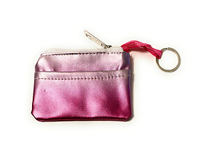 Pink Ombre Card Pouch Keychain Coin Purse