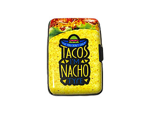 Tacos Colorful & Fun Aluminum Wallet RFID Blocking Credit Card Holder