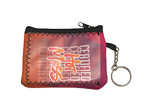 Hot Mess Colorful & Fun Neoprene Wallet Coin Purse w/ Key Ring