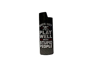 Play Well Epoxy Metal Lighter Case Cover Holder