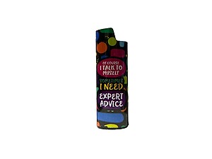 I Talk To Myself Epoxy Metal Lighter Case Cover Holder