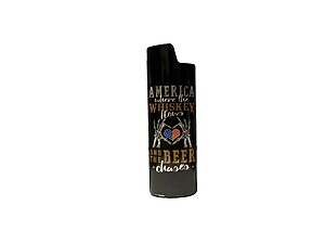 Whiskey Flows Epoxy Metal Lighter Case Cover Holder