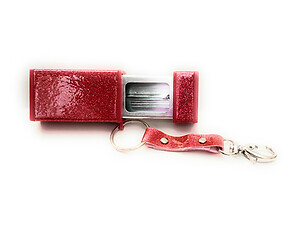 Colorful Glitter Portable Mini Pocket Ashtray Keychain with Handy Clip