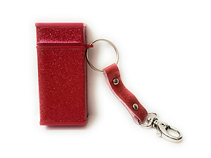 Colorful Glitter Portable Mini Pocket Ashtray Keychain with Handy Clip