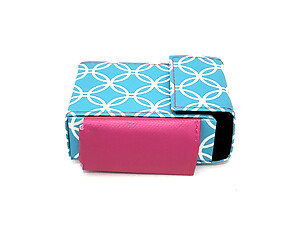 Womens Kingsize Fabric Cigarette Case With Lighter Pouch