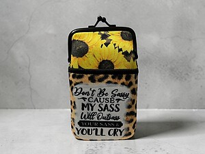 Colorful & Fun Neoprene Cigarette Pouch with Snap Clasp Closure