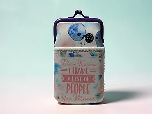 Colorful & Fun Neoprene Cigarette Pouch with Snap Clasp Closure