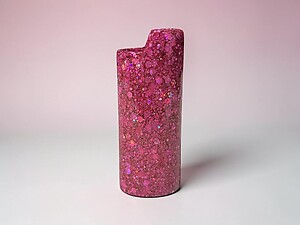 Pink Glitter Shell Lighter Case Cover Holder Fits Bic Lighters