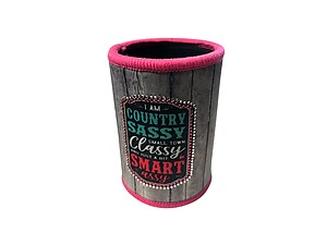 Country Sassy Rhinestone Premium Insulated Neoprene Can Cooler