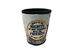 Nights With Friends Rhinestone Premium Insulated Neoprene Can Cooler