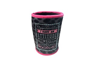 I Have An Attitude Rhinestone Premium Insulated Neoprene Can Cooler