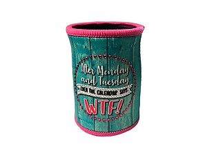 WTF! Rhinestone Premium Insulated Neoprene Can Cooler