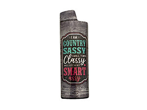 Country Sassy Country Thang Epoxy Metal Lighter Case