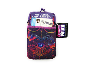 Colorful & Fun Neoprene Cigarette Pouch with Snap Clasp Closure