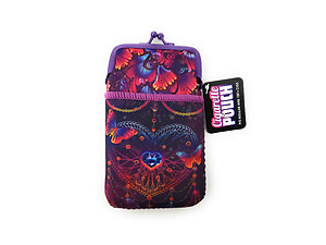 Colorful & Fun Neoprene Cigarette Pouch with Snap Clasp Closure