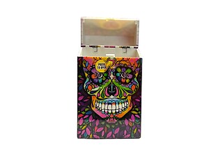 Colorful Plastic Design Cigarette Hard Case Pack Holder Fits 100's