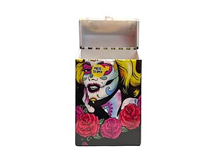 Colorful Plastic Design Cigarette Hard Case Pack Holder Fits 100's