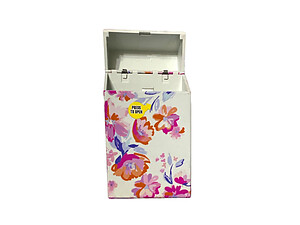 Pink Flowers Plastic Design Cigarette Hard Case Pack Holder Fits 100's