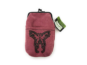 Colorful Canvas Cigarette Pouch with Snap Clasp Closure