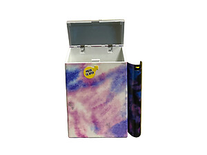 Plastic Design Cigarette Hard Case Holder Fits 100's with Metal Lighter Case