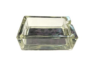 Purple & Black Animal Print Glass & Fur Ashtray For Cigarettes & More