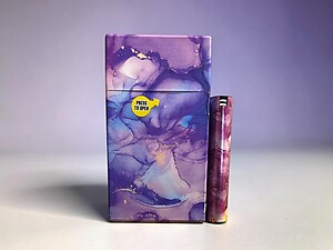 Plastic Design Cigarette Hard Case Holder Fits 100's with Metal Lighter Case