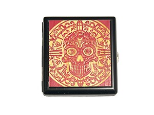 Engraved Wood Double Sided Wallet or Cigarette Case for Kings