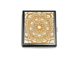 Engraved Wood Double Sided Wallet or Cigarette Case for Kings