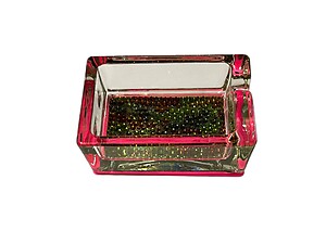 Green Swirl Bling Glass Ashtray For Cigarettes & More