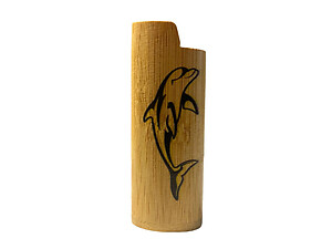 Wood Print Design Lighter Case Cover Holder Fits Bic Lighters