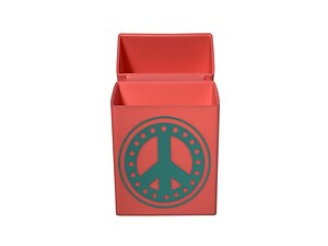 Peace Sign Colorful & Fun Silicone Cigarette Case Fits Kings