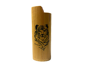 Wood Print Design Lighter Case Cover Holder Fits Bic Lighters