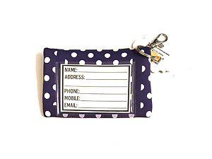 Neoprene Zippered Student ID Case with Key Ring (Purple with Yellow)