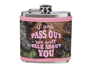 Pink Mossy Oak Coozie ~ If You Pass Out We Will Talk About You