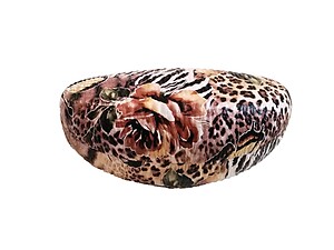 Brown Floral & Tiger Print Hard Clamshell Eyeglass / Sunglass Case