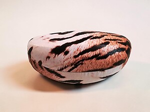 Orange Tiger Print Textured Hard Clamshell Eyeglass / Sunglass Case