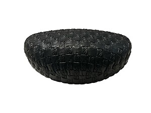 Black Woven Embossed Hard Clamshell Eyeglass / Sunglass Case