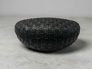 Black Woven Embossed Hard Clamshell Eyeglass / Sunglass Case
