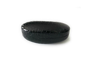 Black Extra Large Shiny Crocodile Print Sunglass Case