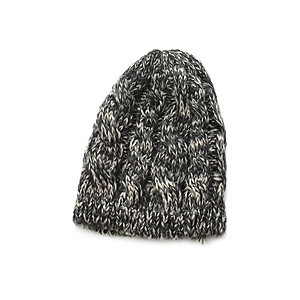 Beige Unisex Thick Winter Knit Beanie Hat Cap Headgear