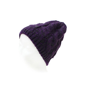 Purple Unisex Thick Winter Knit Beanie Hat Cap Headgear