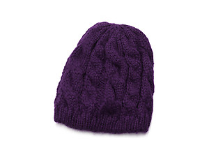 Purple Basic Thick Winter Knitted Fashion Beanie Hat Cap Headgear