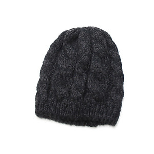 Black Unisex Thick Winter Knit Beanie Hat Cap Headgear