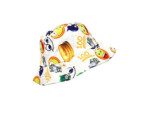 White Money 100 Emoti Fashion Bucket Hat