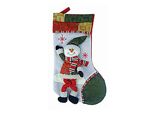 Plush Snowman Dangle Legs Luxury Stocking