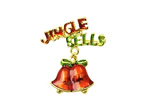 Jingle Bells Christmas Bell Pin and Brooch